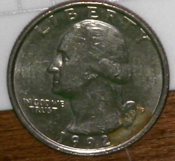 1992-P-Washington-Quarter-With-Collar-Clash-Walmart-Change-From-Purchase